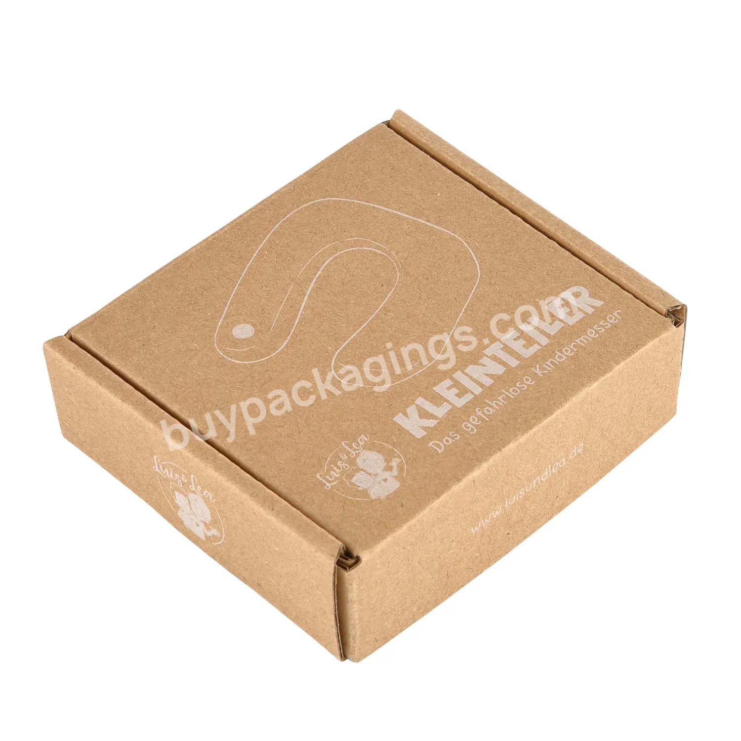 Eco-friendly Brown Kraft Paper Packaging Box F Flute Corrugated Boxes Folding Tuck Mailing Shipping Box For Bottle Jar