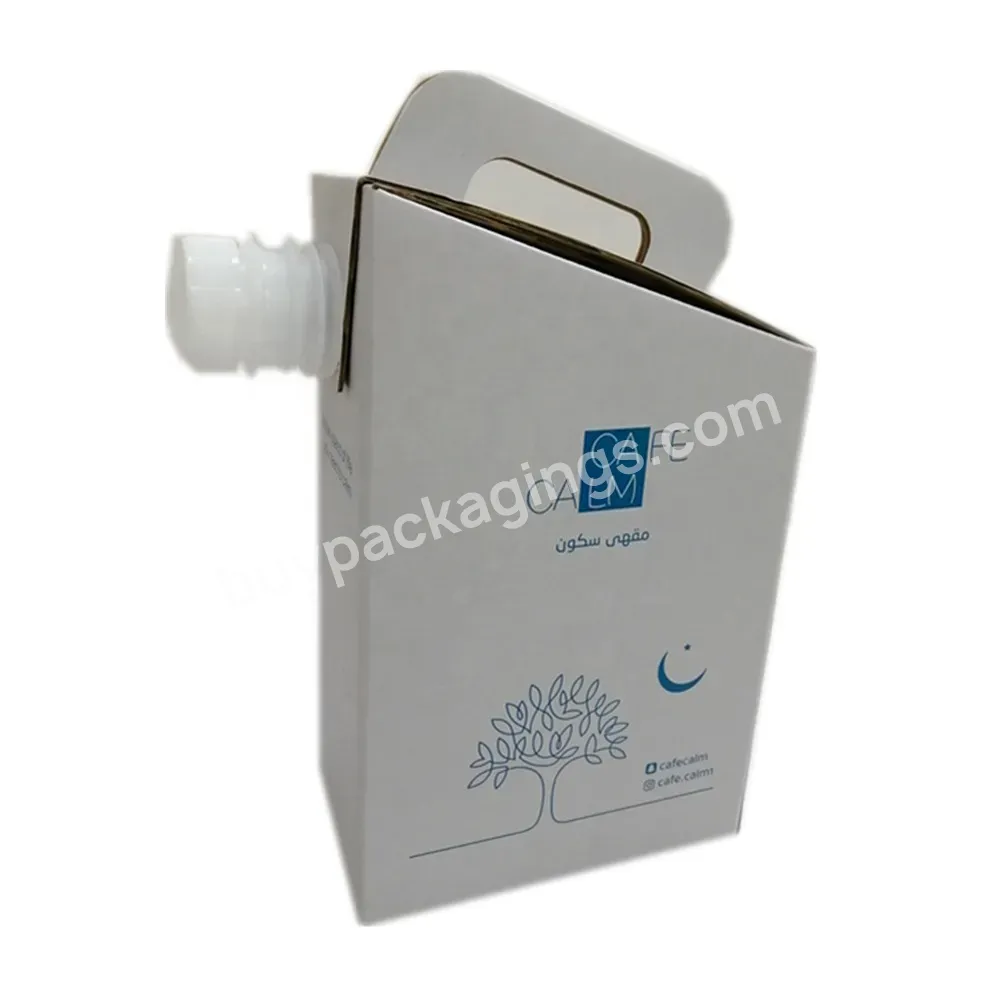 Eco Friendly Cardboard Beverage Carrier Container Portable Logo Printing Drinking Coffee Bag In Box Dispenser