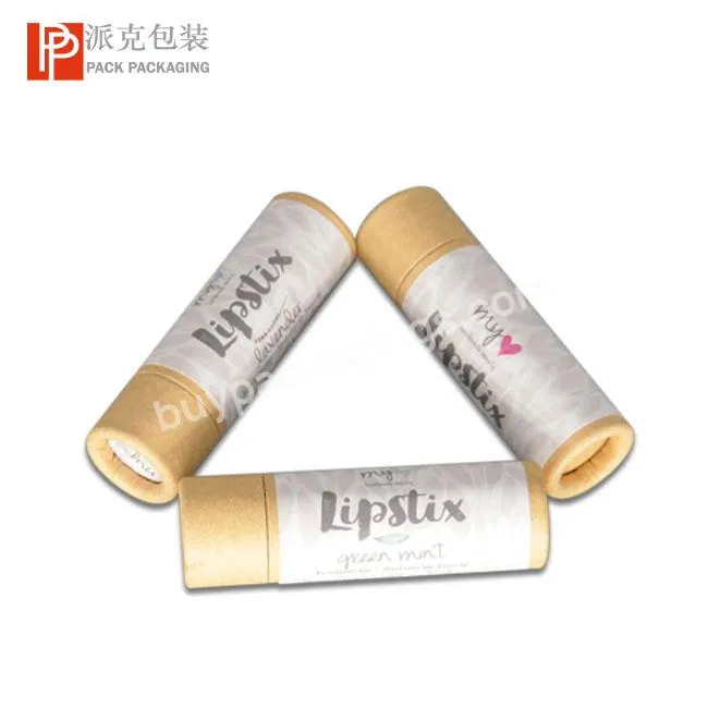 Eco-friendly Cardboard Custom Printed Cosmetic Deodorant Stick Container Paper Package Push Up Tube Lip Balm Packaging