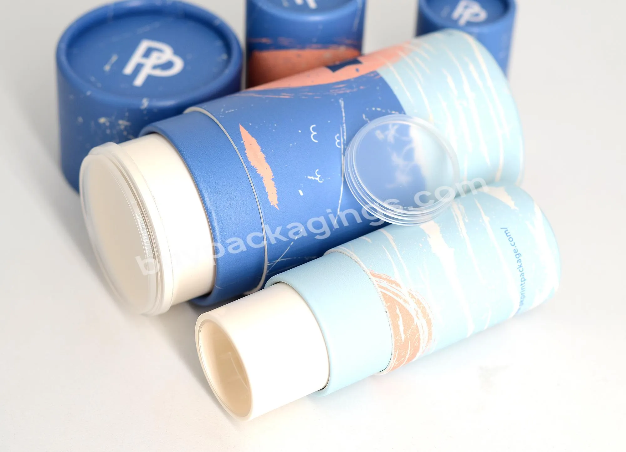 Eco Friendly Cardboard Deodorant Lip Balm Solid Perfume Containers Deodorant Roll On for Wholesale