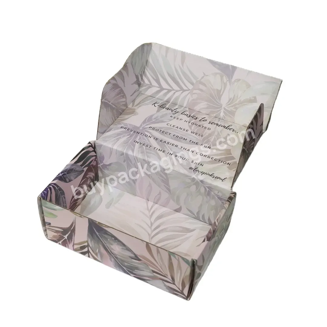 Eco-friendly Cardboard Paper Mailing Clothing Cosmetic Gift Box Folding Mailer Shipping Gift Box