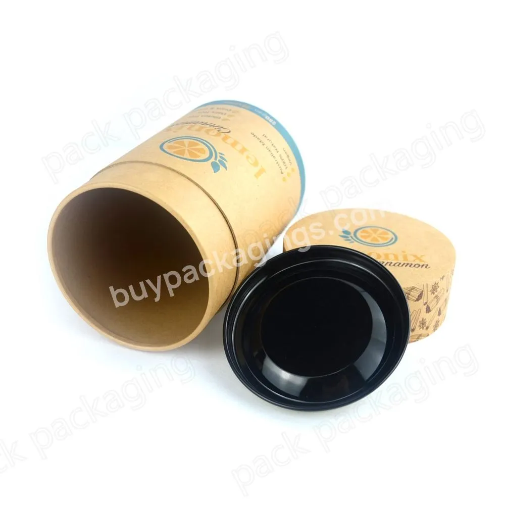 Eco Friendly Cardboard Tube Cylinder Biodegradable Packaging For Tea Coffee Round Paper Boxes