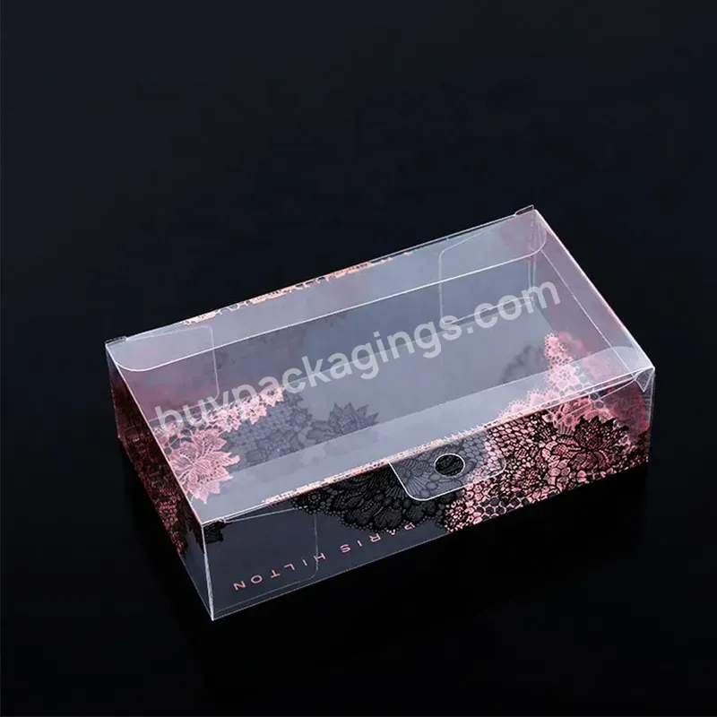 Eco-friendly Clear Plastic Box Foldable Hanging Full Color Printing Rpet Box
