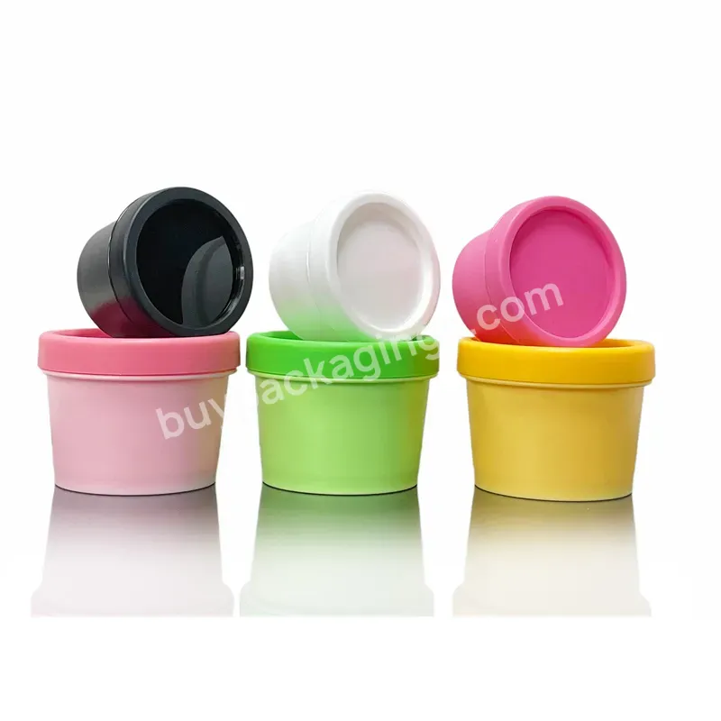 Eco Friendly Colorful Lush Jar Ice Cream Pot Pp Plastic Cream Jar Cosmetic Containers 50g 100g