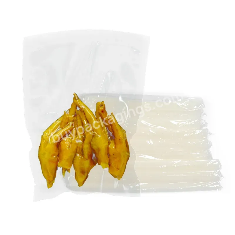 Eco Friendly Compostable Transparent Pa Pe Embossed Food Plastic Packaging Rice Color Vacuum Seal Bags For Storage