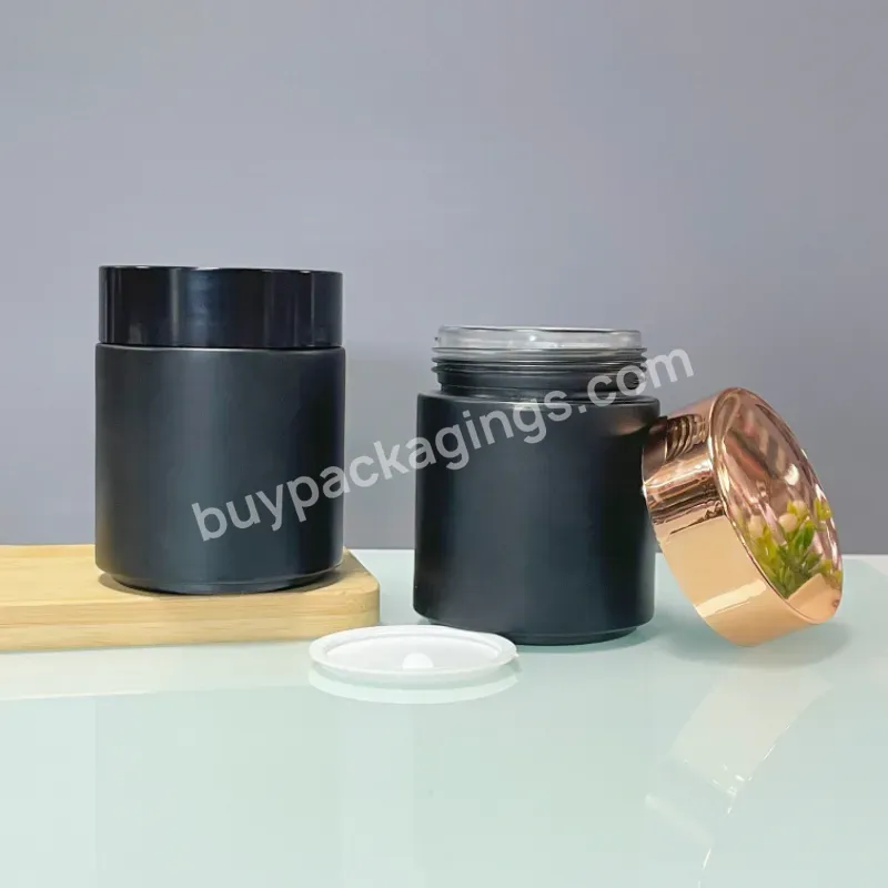 Eco Friendly Containers Big Round 200g Face Cream Cosmetic 200ml Cosmetic Glass Jar With Lid