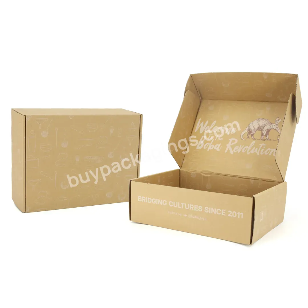 Eco-friendly Corrugated Brown Kraft Mailer Boxes With Your Own Logo