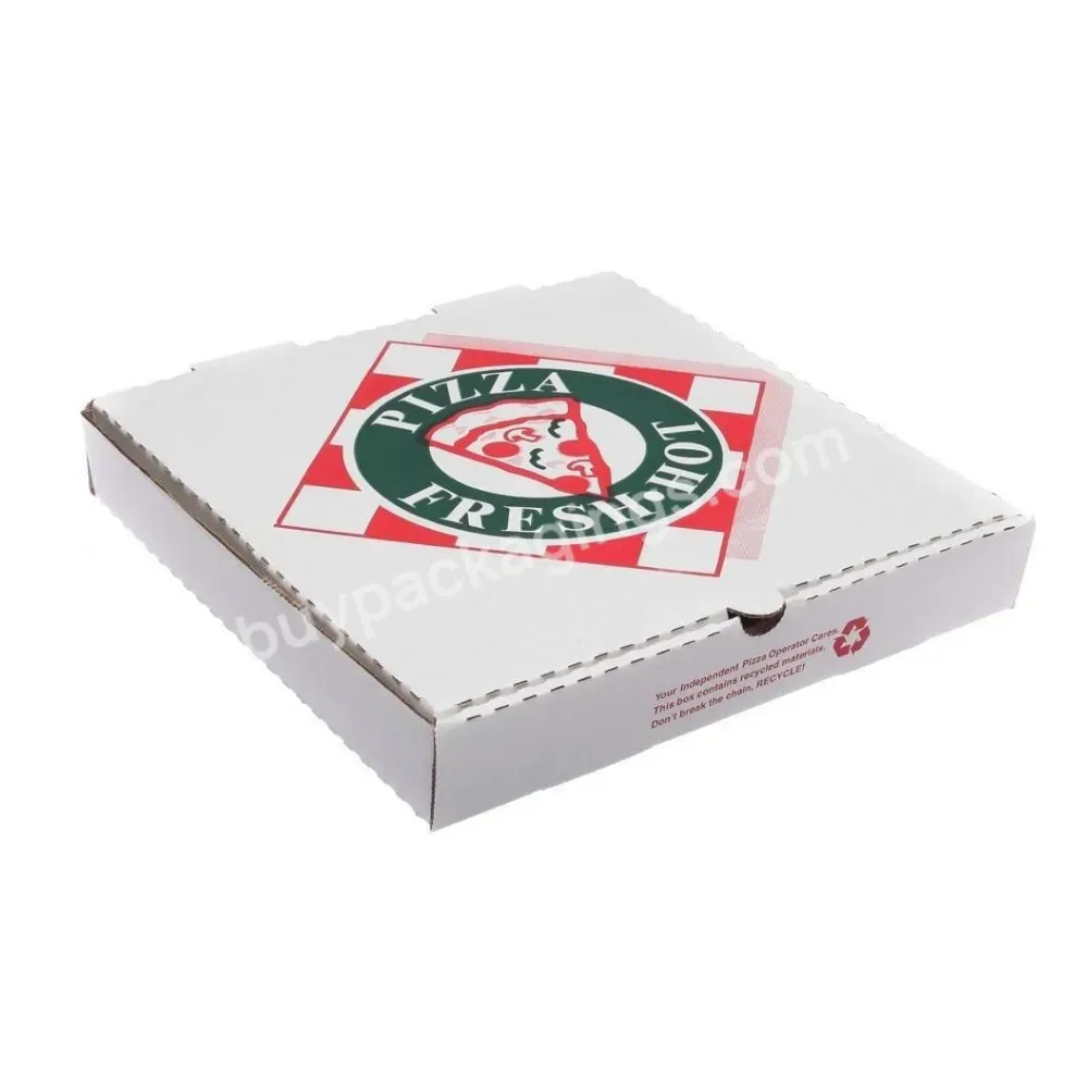 Eco-friendly Corrugated Paper Pizza Paper Packing Box With Customized Printing 8/10/12/14/16inch