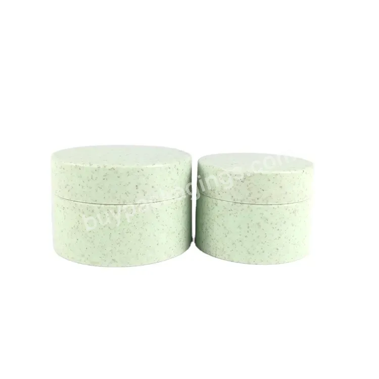 Eco-friendly Cosmetic Biodegradable Container 50g 100g 150g Wheat Straw Plastic Cream Hair Wax Jar Body Scrub Container