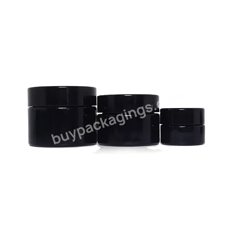 Eco Friendly Cosmetic Dark Violet Anti Uv Glass Jar For Cosmetic Cream Packaging