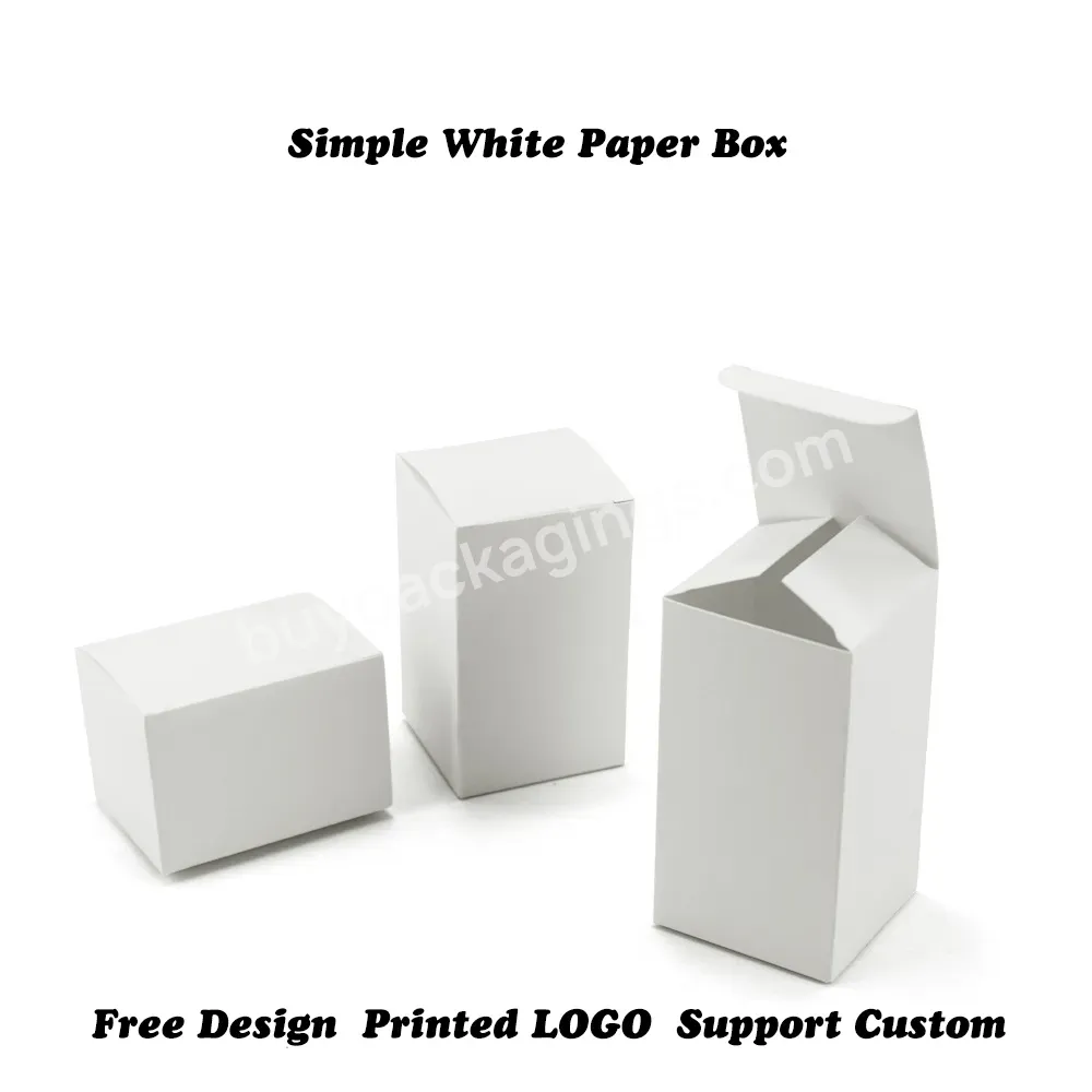 Eco-friendly Cosmetic Packaging Box Customized Logo Gift Nuts Kernels Food Packaging Craft Folding White Paper Box