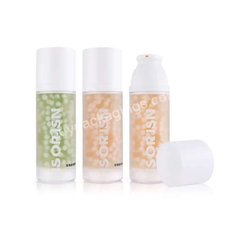 Eco Friendly Cosmetic Packaging Container Biodegradable Clear Empty Plastic Serum Lotion Airless Pump Bottle