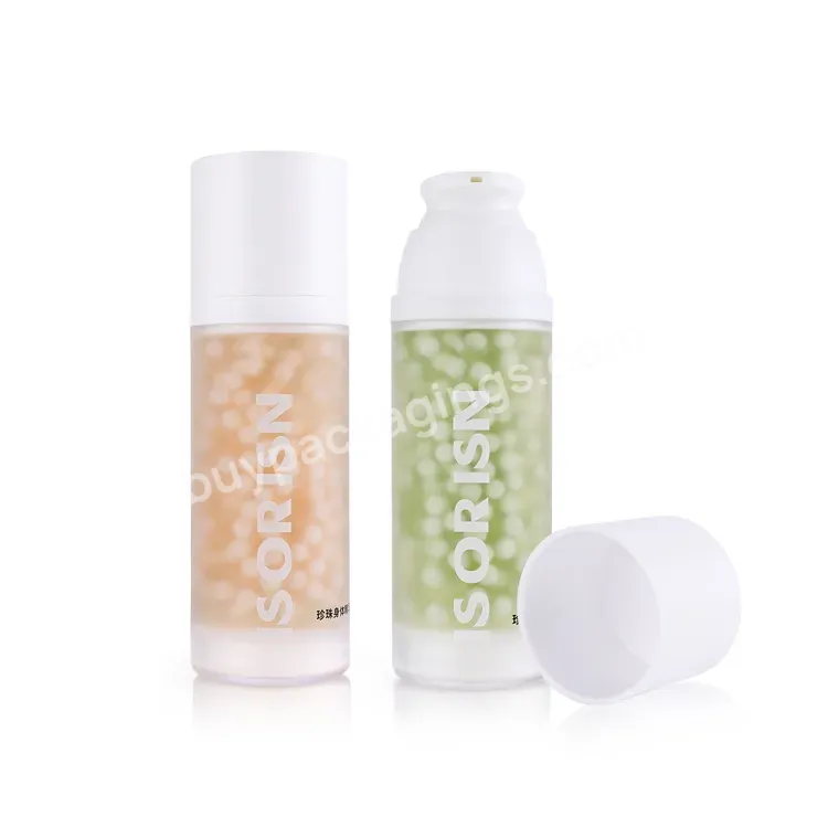 Eco Friendly Cosmetic Packaging Container Biodegradable Clear Empty Plastic Serum Lotion Airless Pump Bottle