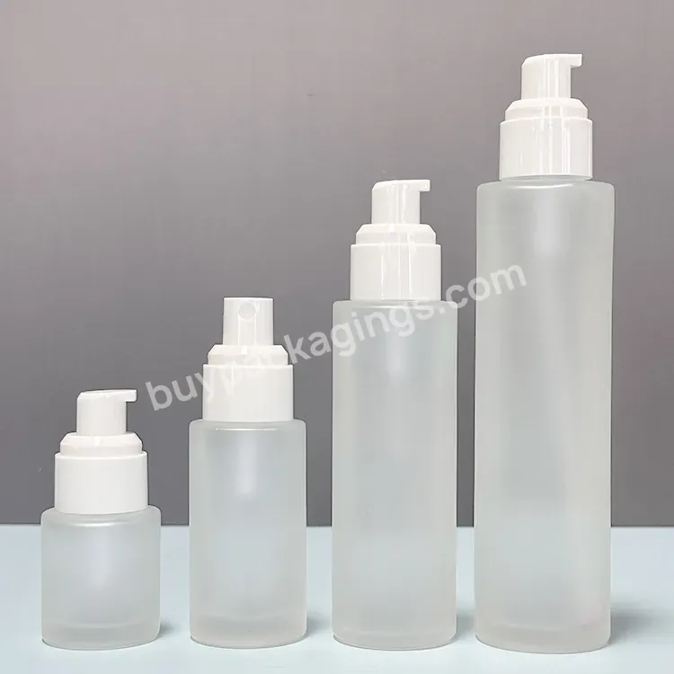 Eco Friendly Cosmetics Packaging Clear Glass Face Cream Jar Container Serum Cosmetic Bottle Skin Care Bottle