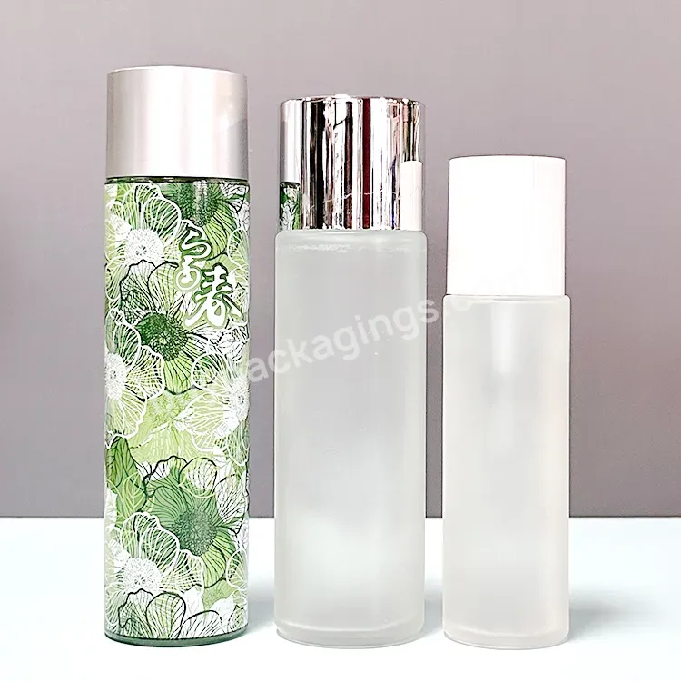 Eco Friendly Cosmetics Packaging Clear Glass Face Cream Jar Container Serum Cosmetic Bottle Skin Care Bottle