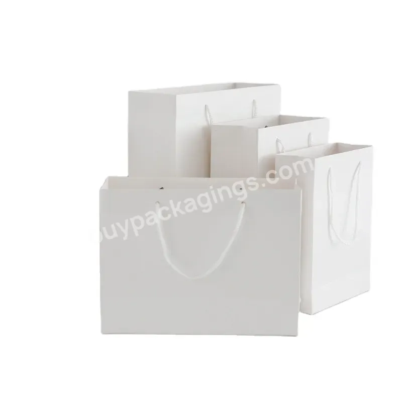 Eco Friendly Custom Black And White Luxury Paper Bag With Logo Print Promotional Paper Grocery Bags