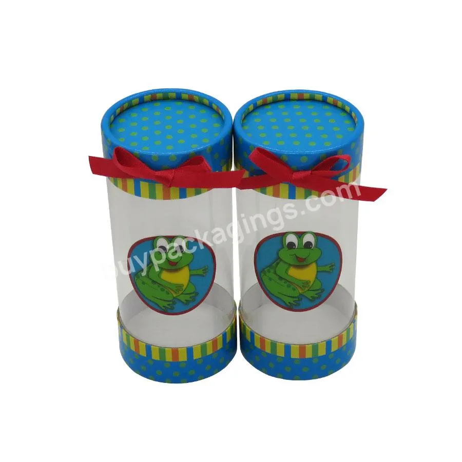 Eco-friendly Custom cardboard round shape pet food packaging Dog toys gift tube box