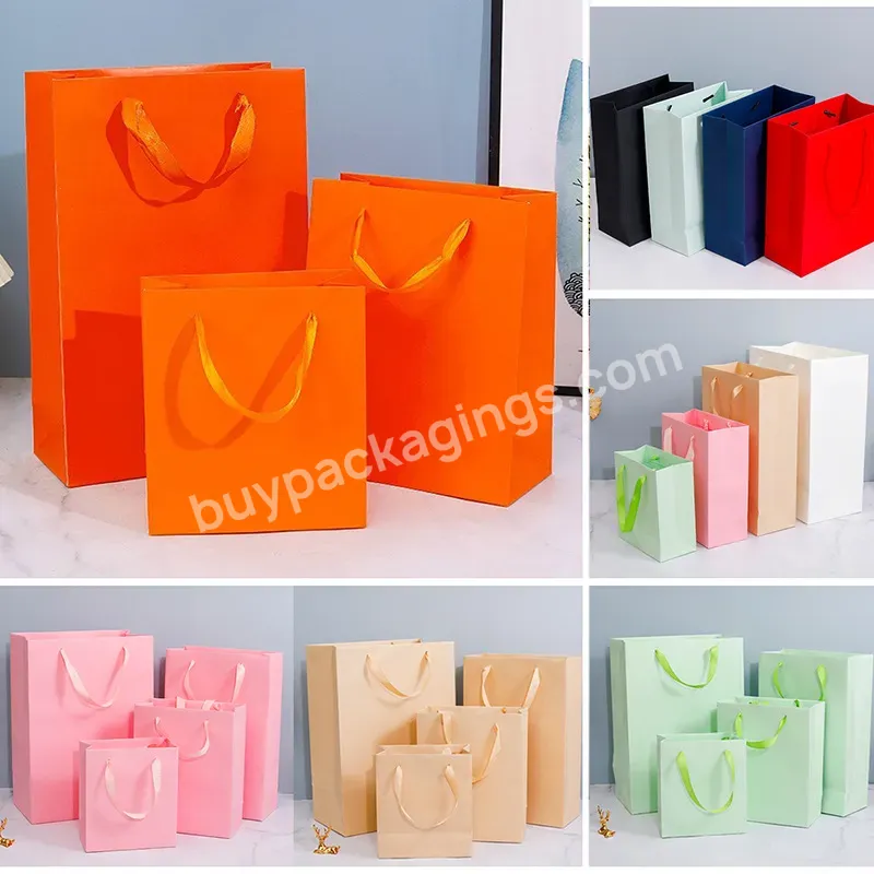 Eco Friendly Custom Cheap Color Jewelry Paper Gift Bag With Logo Printing Shopping Bag With Handle