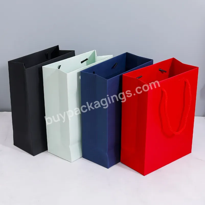 Eco Friendly Custom Cheap Color Jewelry Paper Gift Bag With Logo Printing Shopping Bag With Handle