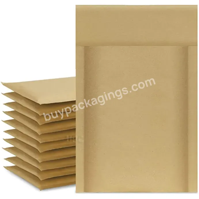 Eco Friendly Custom Kraft Mailer Bag Shipping Pouch Kraft Bubble Mailers Self Sealing Yellow Padded Envelopes For Jewelry,Phone