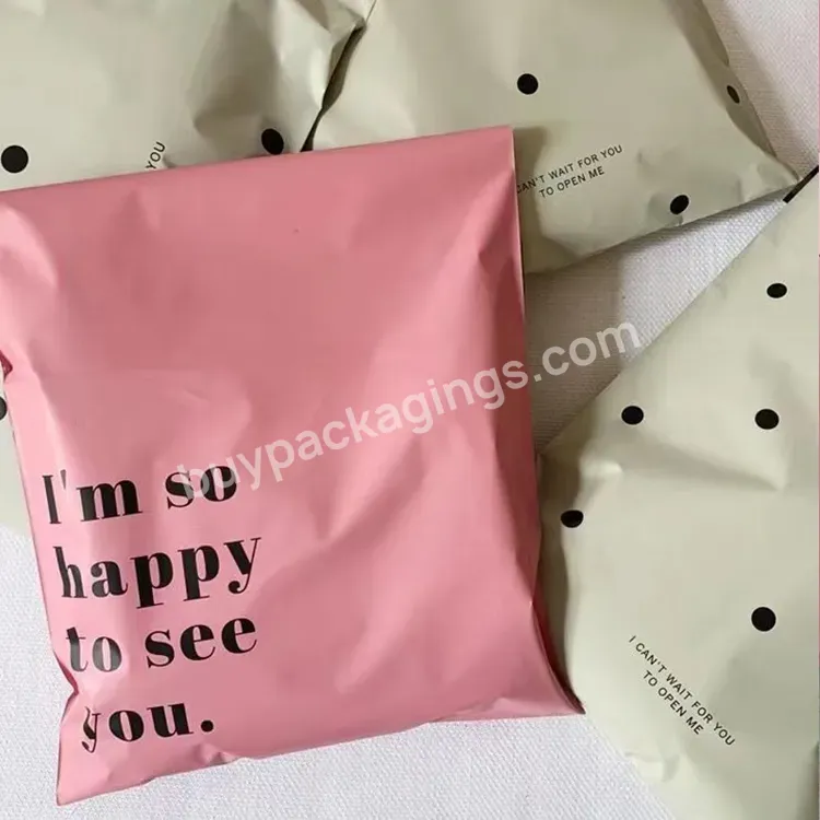 Eco Friendly Custom Pink Envelope Plastic Mailing Bags Printed Poly Mailer Apparel Shipping Courier Bag For Clothing
