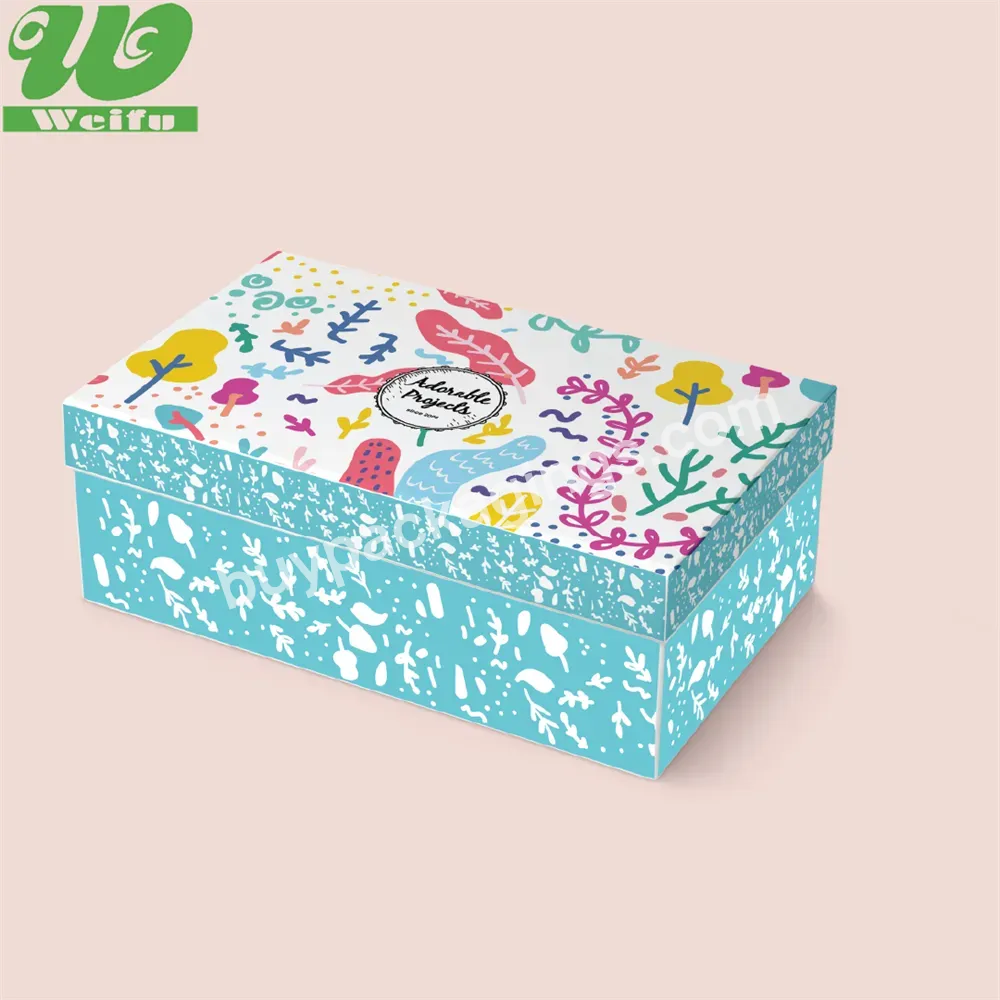 Eco Friendly Custom Printed Cardboard Shipping Postal Mailer Shoe Box With Logo Print