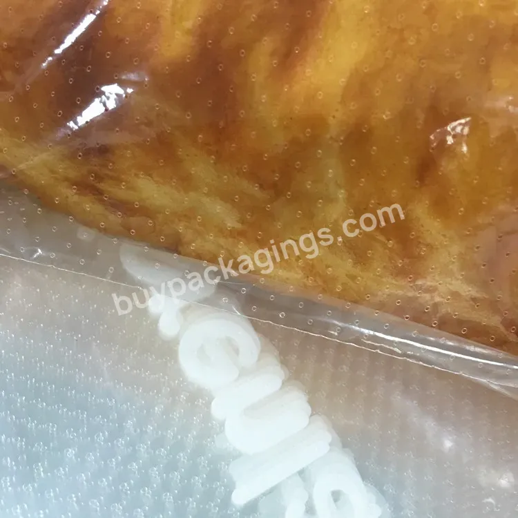 Eco-friendly Custom Printed Opp Cpp Plastic Micro-perforated Toast Bread Bakery Packaging Bag