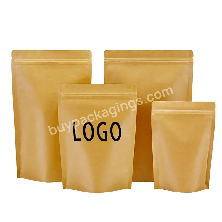 Eco Friendly Custom Printed Self Sealing Bag Kraft Paper Candy Bag Custom For Gift