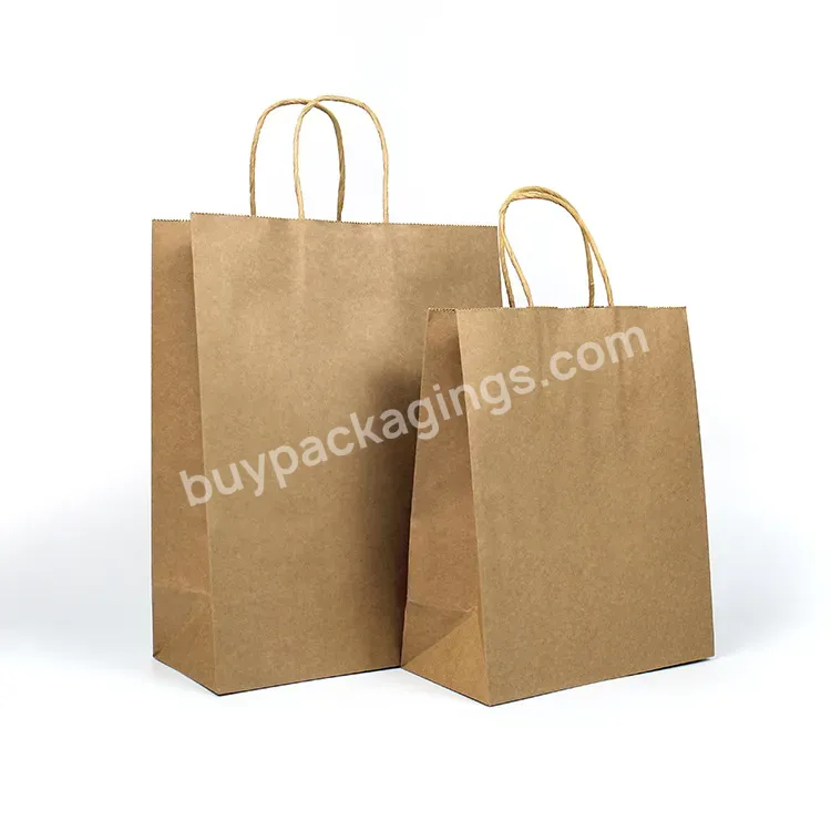 Eco-friendly Custom Printing Your Logo Colorful Kraft Shopping Paper Bag With Handles