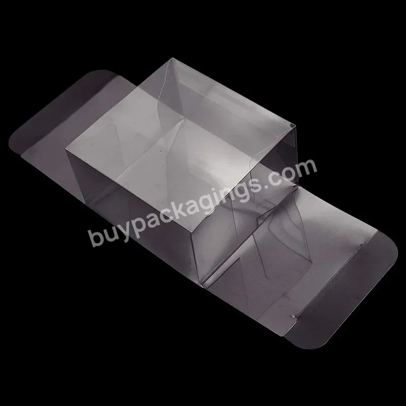 Eco Friendly Custom Transparent Pet Color Printed Square Folding Plastic Tea Bag Packaging Box