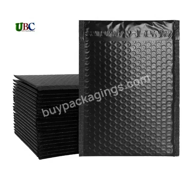 Eco-friendly Customize Black Bubble Mailer Wholesale Recycled Polymailers Bubble Bag With Gusset With Strong Adhesive