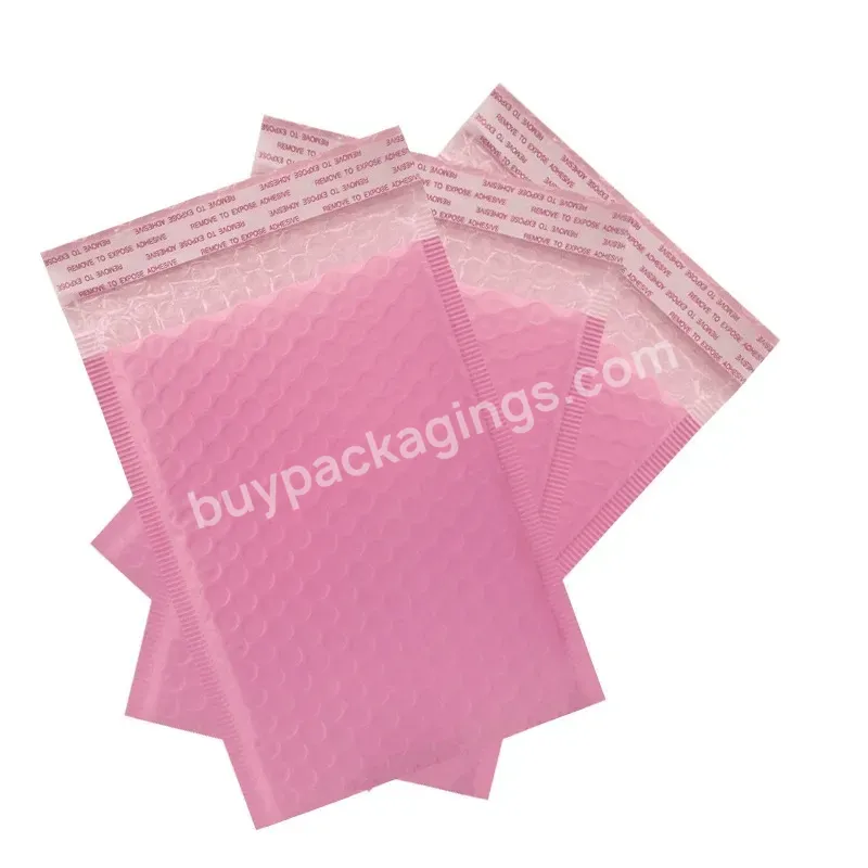 Eco-friendly Customize Black Pink Mailer Strong Adhesive Air Bags Packing Mailing Tear Proof Bubble Padded Envelopes