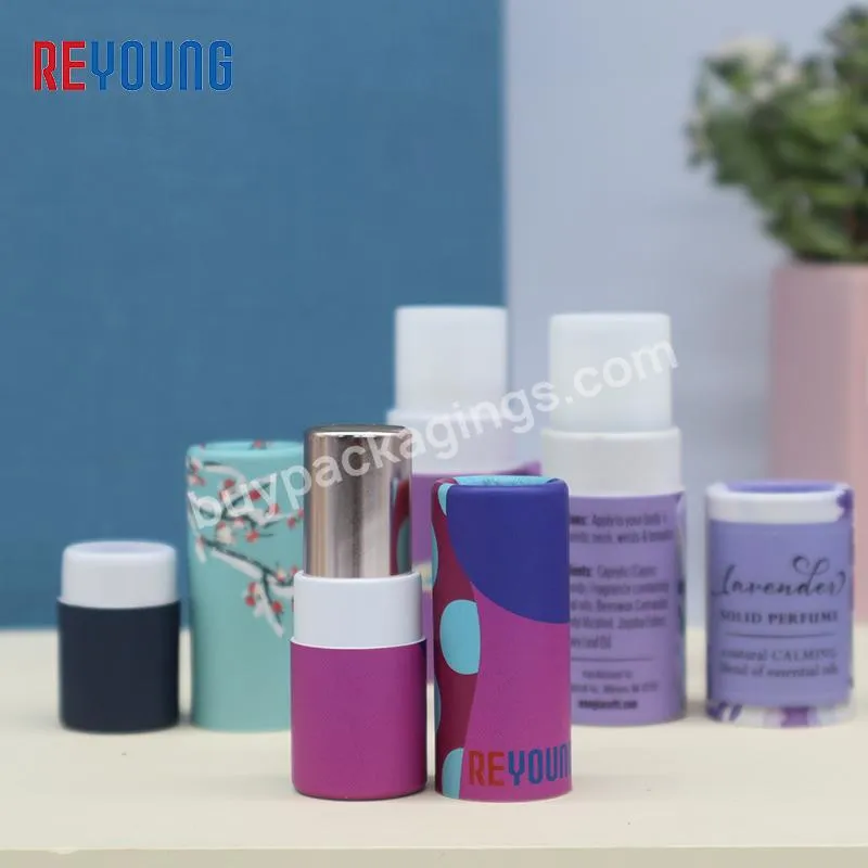 Eco Friendly Customize Cylinder Lipbalm Twist Up Lip Stick Paper Tube Lipstick Packaging Kraft Cosmetic Cardboard Tube