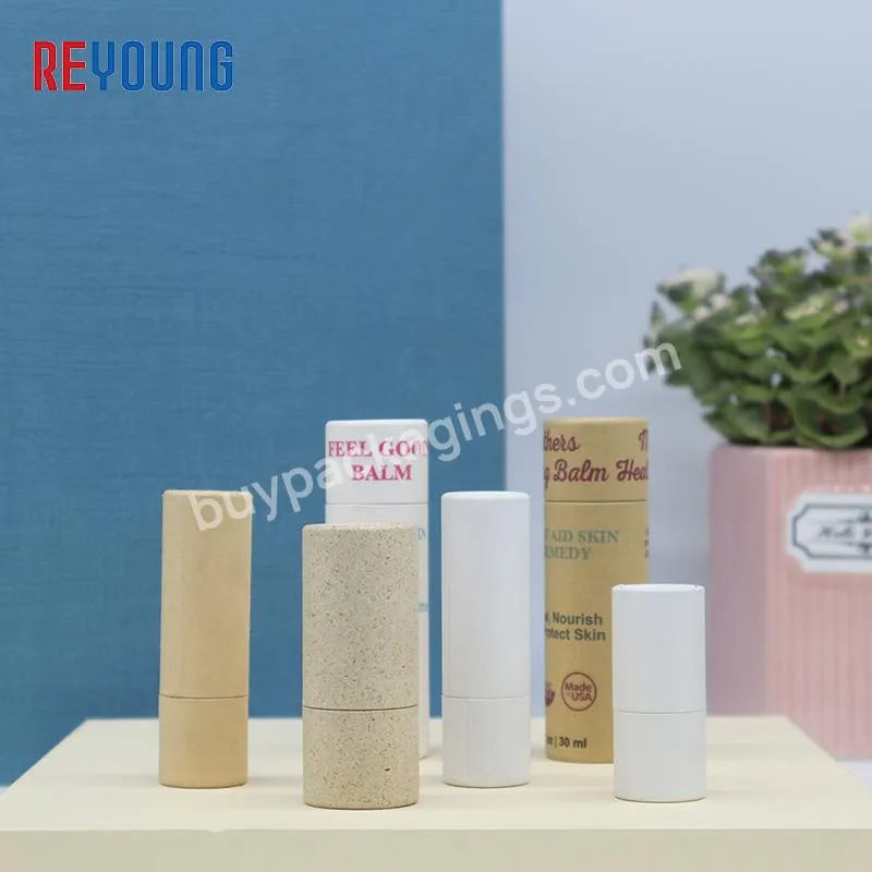 Eco Friendly Customize Cylinder Lipbalm Twist Up Lip Stick Paper Tube Lipstick Packaging Kraft Cosmetic Cardboard Tube