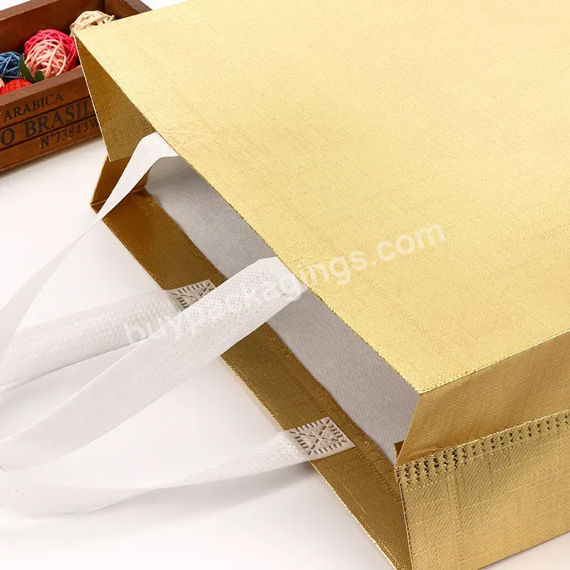 Eco-friendly Customize Printing Recycle Laminated Custom Shopping Handle Pp Non Woven Bag For Gift Shopping