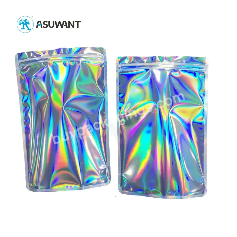 Eco Friendly Customized Logo Holographic With Aluminum Foil Plastic Bag For Food Packing - Buy Eco Friendly Bag,Holographic With Aluminum Foil,Food Packing.