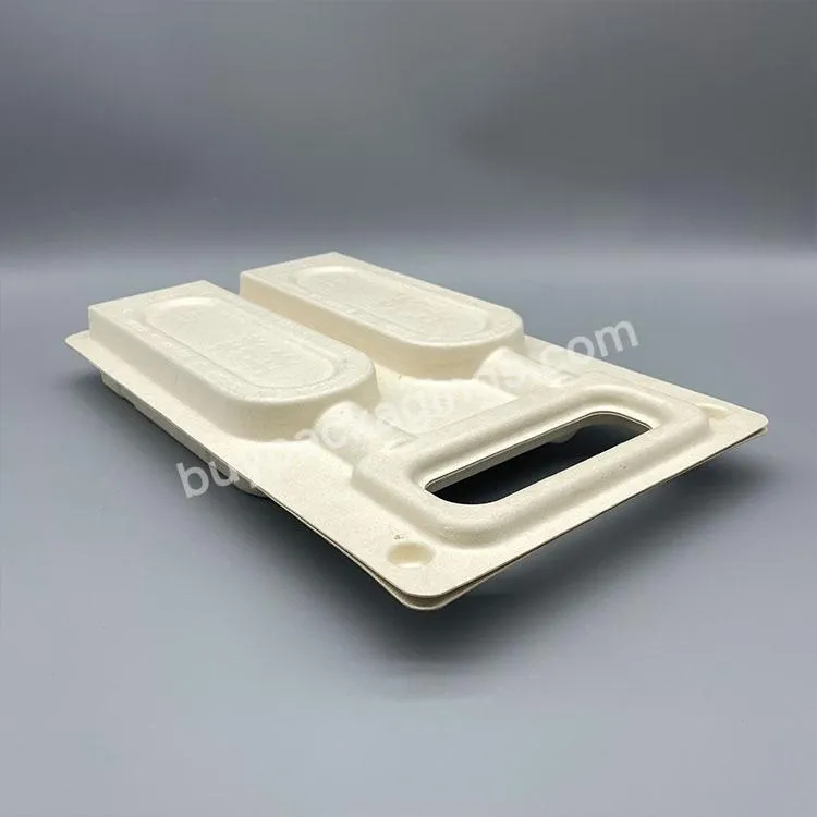 Eco Friendly Customized Paper Moulded Pulp Wine Tray Box For Wine Bottle Packing