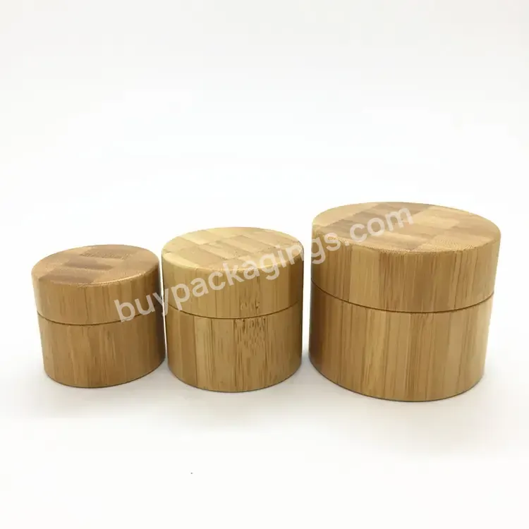 Eco-friendly Double Wall Bamboo Cosmetic Cream Jar