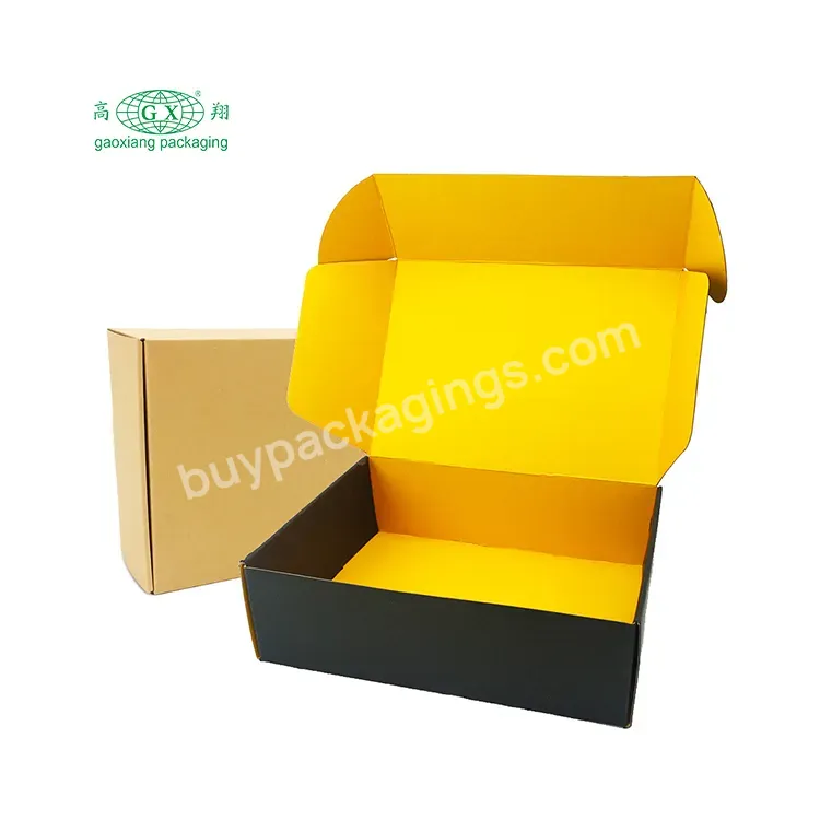 Eco Friendly Durable Custom Logo Printed Gift Box Shipping Mailing Kraft Paper Carton Mysterious Packaging Box For Clothes