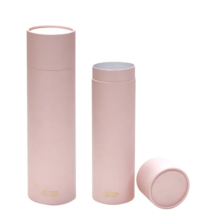 Eco-friendly durable good-looking paper cylinder cardboard gift box pink