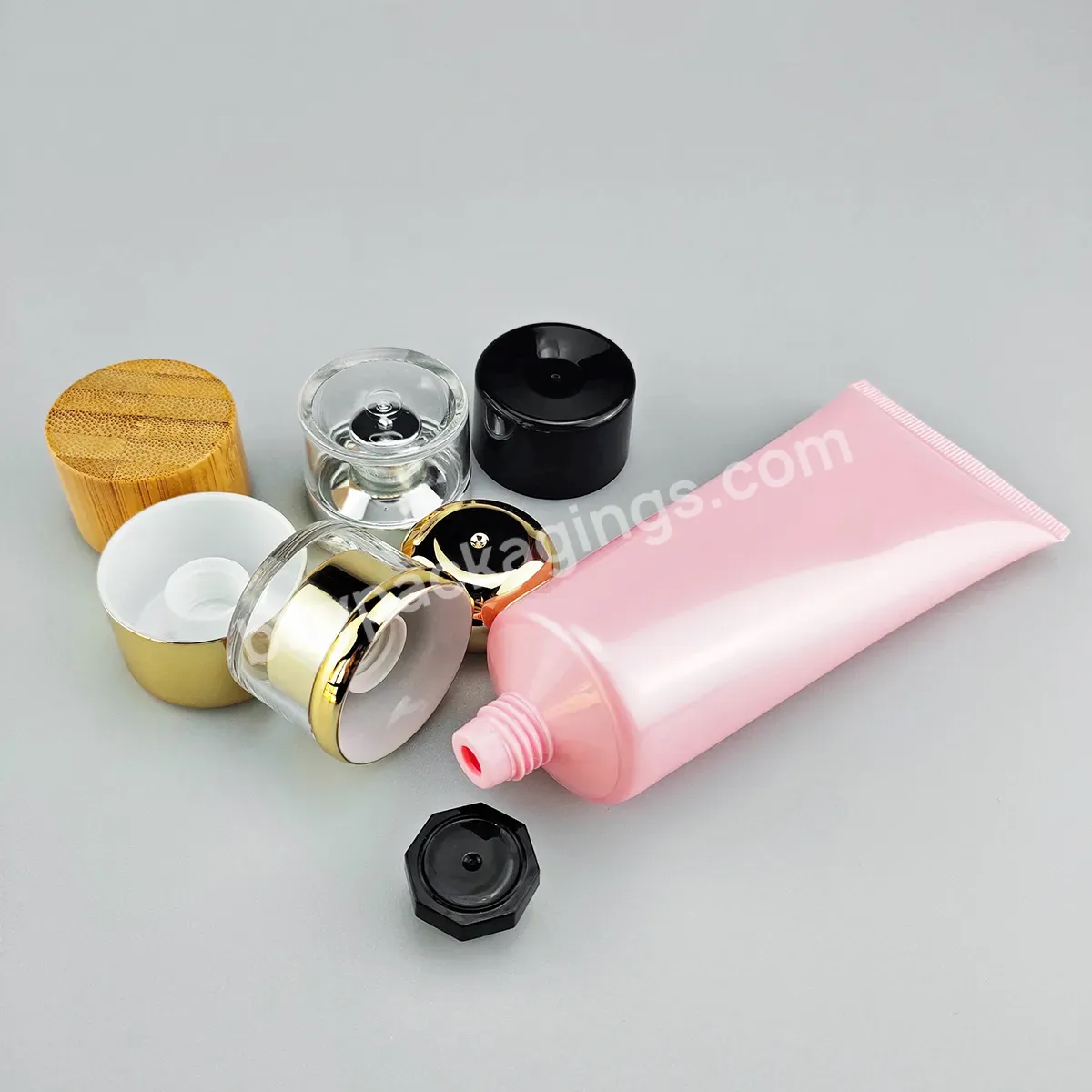 Eco Friendly Empty Custom Plastic Tube 100g Face Hand Cream Soft Cosmetic Squeeze Tube Packaging With Flip Cap