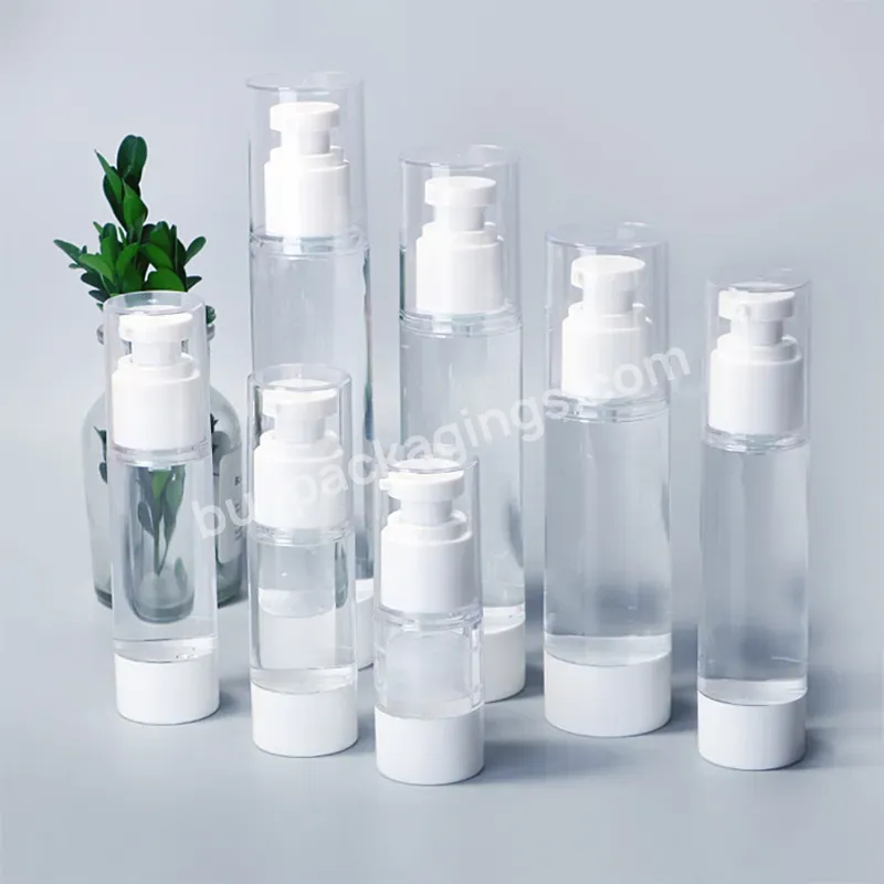 Eco-friendly Empty Plastic Cosmetic Packaging Container Lotion Airless Pump Bottle Plastic Loiton Pump Bottle