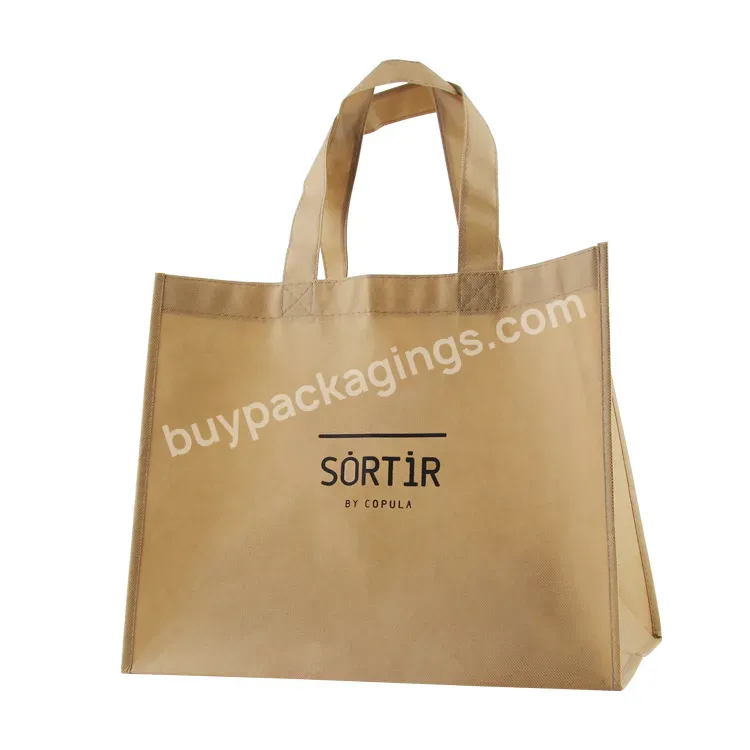 Eco Friendly Fabric Recycled Reusable Bag Grocery Boutique Shopping Bag Custom Non Woven Tote Bag