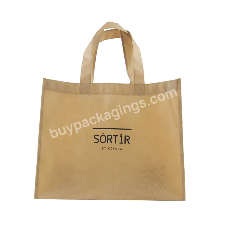 Eco Friendly Fabric Recycled Reusable Bag Grocery Boutique Shopping Bag Custom Non Woven Tote Bag