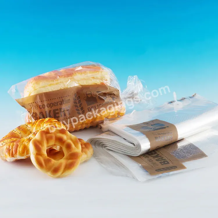 Eco-friendly Factory Direct Sale Plastic Side Gusseted Bread Bag With Custom Logo Print