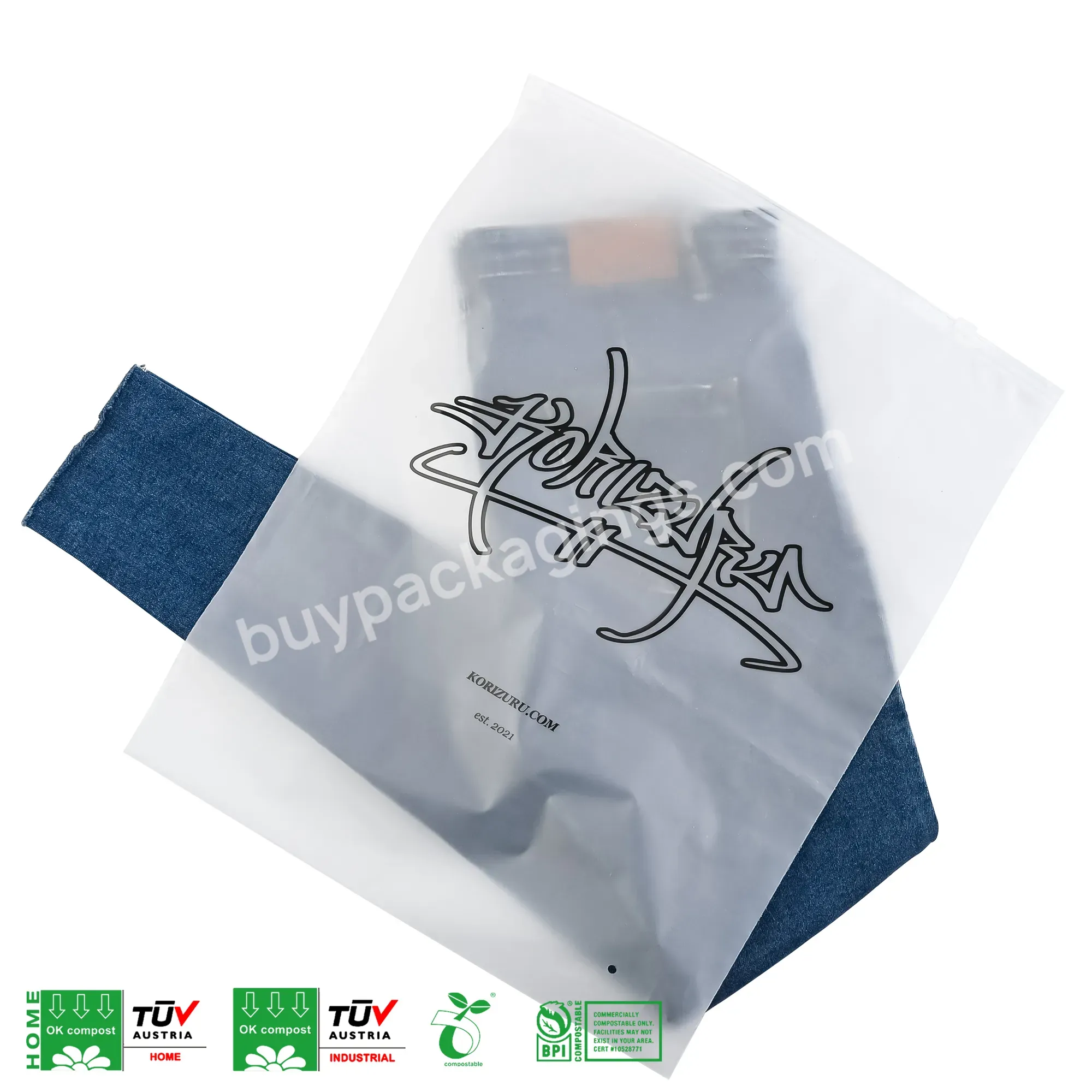 Eco-friendly Factory Wholesale Custom Design Clothing Packaging Biodegradable Ziplock Bags