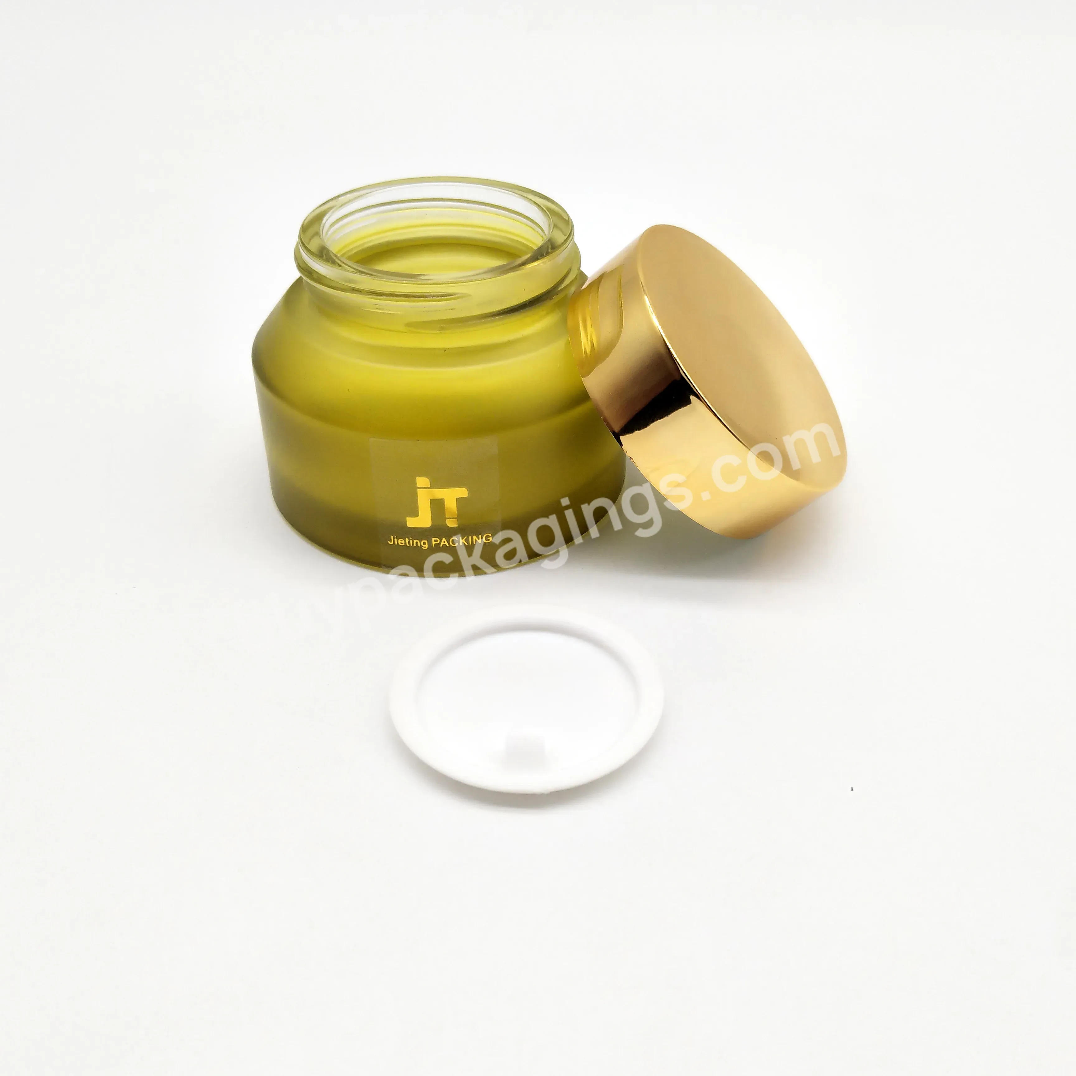 Eco Friendly Frosted Matte Clear Amber Green Blue Black Glass Jar For Cosmetic Cream Jars Face-pack Jars