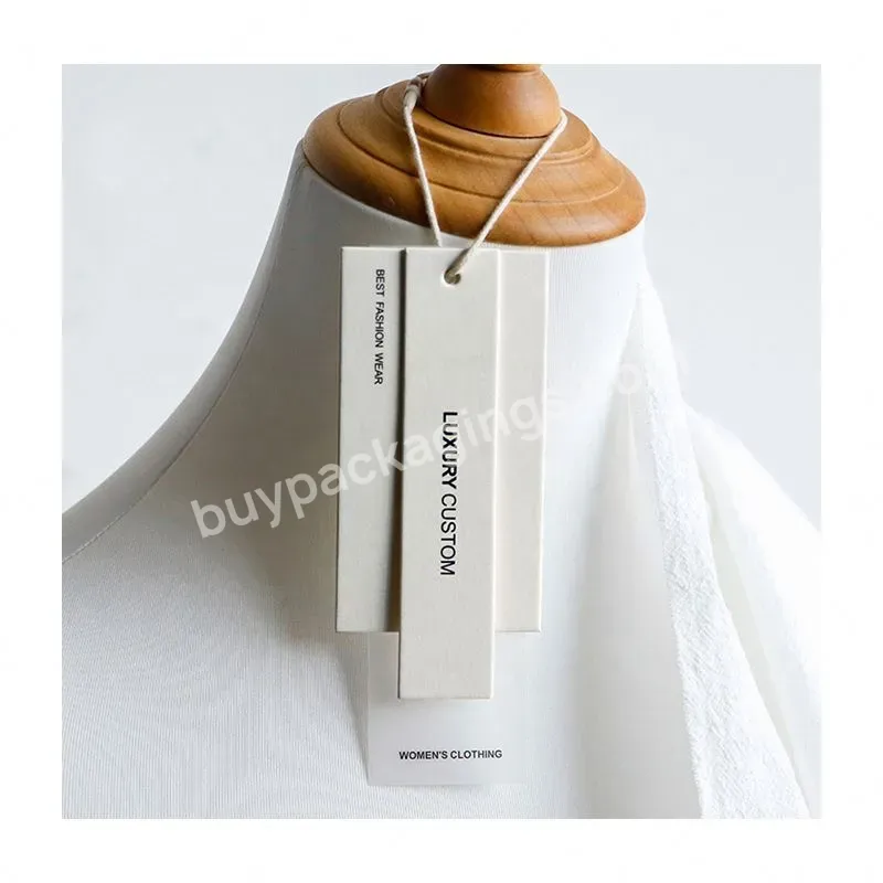 Eco-friendly Garment Fashion Cardboard Custom Printed Logo Swing Label Clothes Hang Labels