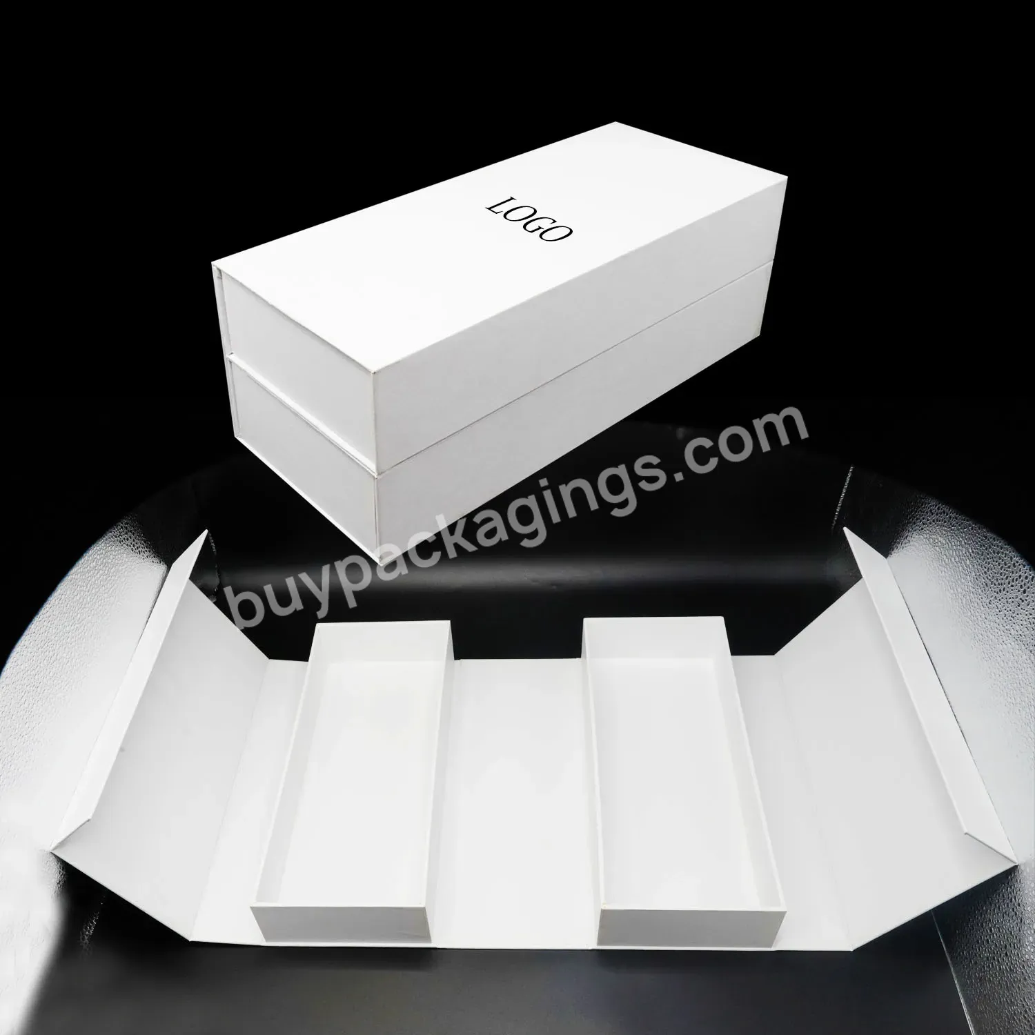 Eco Friendly Gift Box Packaging Custom Logo Open Door Foldable Storage Box With Magnetic Closure