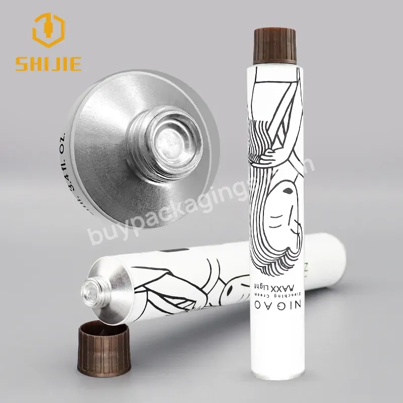 Eco Friendly Hair Dye Aluminium Tube Metal Paste Tube 100ml 30ml 50ml 80ml120ml Lotion Aluminium Skincare Tube Packaging